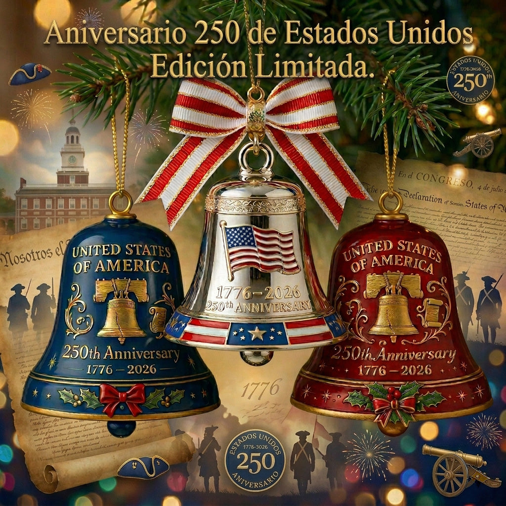 🔥 Edición Limitada: Campana Conmemorativa del 250 Aniversario de los Estados Unidos (1776-2026)