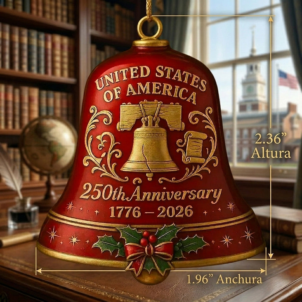 🔥 Edición Limitada: Campana Conmemorativa del 250 Aniversario de los Estados Unidos (1776-2026)