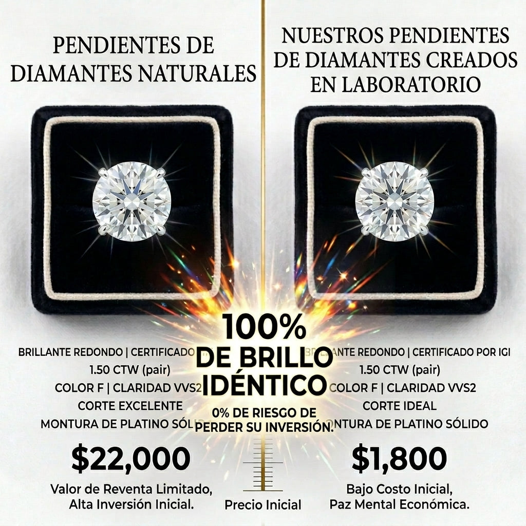 Aretes clásicos redondos de diamante creado en laboratorio de 4.00 CTW — Montura segura de 4 puntas e hipoalergénicos — Último día de oferta 🔥 90% DE DESCUENTO
