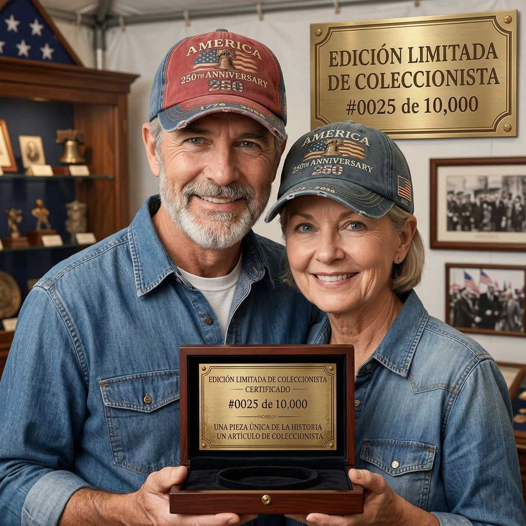 🔥 OFERTA FINAL: 49% DE DESCUENTO — GORRA CONMEMORATIVA 250 AÑOS (1776-2026) 🔥