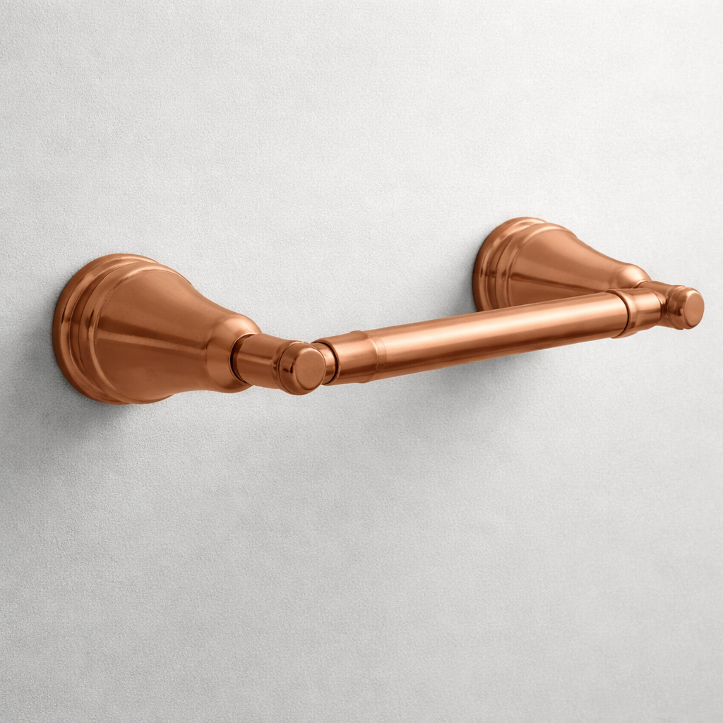Vintage Brushed Copper Wall-Mounted Towel Bar