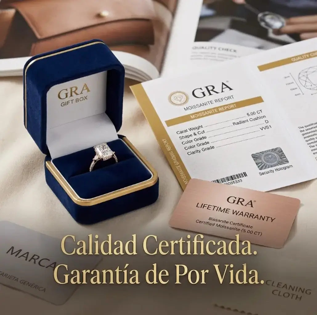 La mejora del aniversario: Anillo de moissanita de corte radiante impecable de 5 quilates (Halo oculto, VVS1) - Oferta🔥 del último día - 90% de descuento
