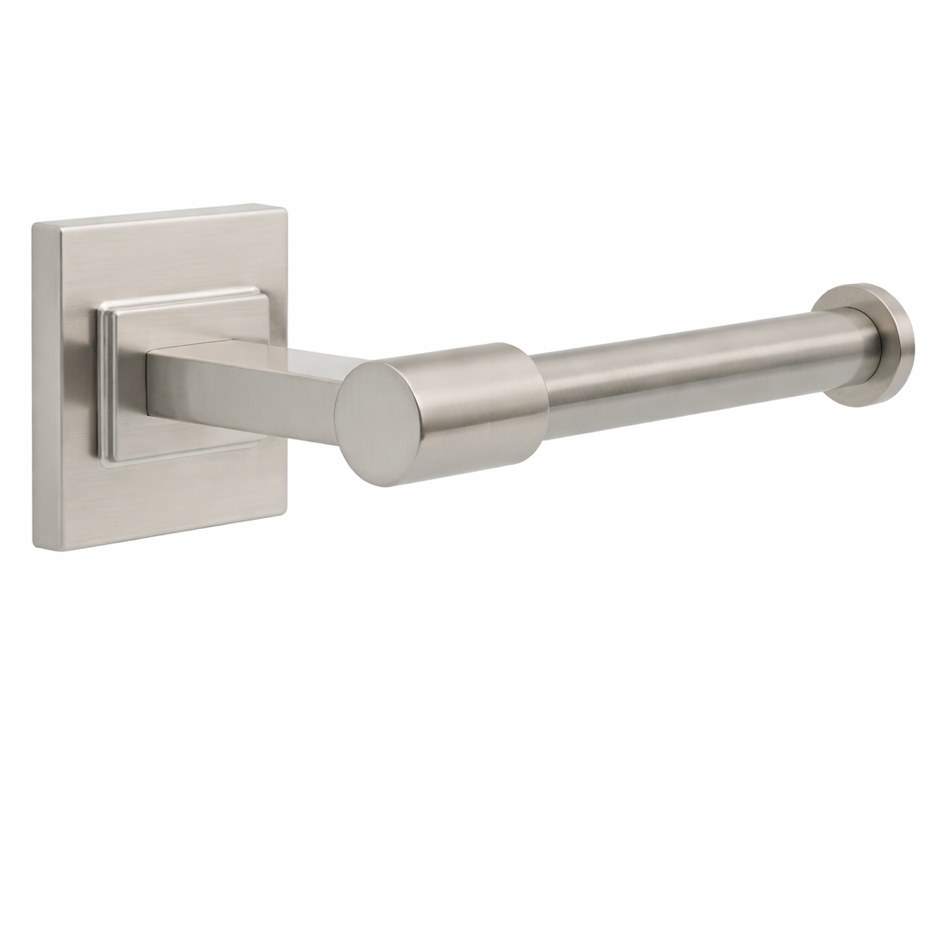 Modern Brushed Nickel Wall-Mounted Toilet Paper Holder