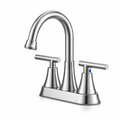 Modern Brushed Nickel Two-Handle Bathroom Faucet