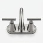 Modern Brushed Nickel Two-Handle Bathroom Faucet