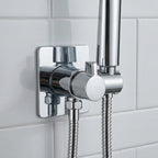 Square Rainfall Shower Head and Handheld Shower Combo Set