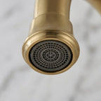 Modern Brushed Gold Two-Handle Bathroom Faucet Set