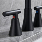 Modern Matte Black Two-Handle Bathroom Faucet Set