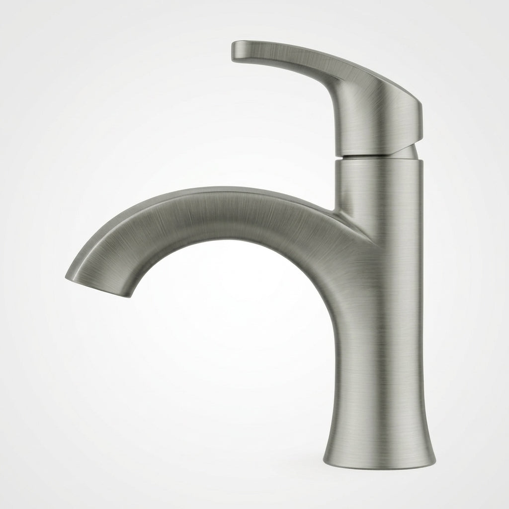 Modern Brushed Nickel Single-Handle Bathroom Faucet