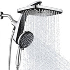 Square Rainfall Shower Head and Handheld Shower Combo Set